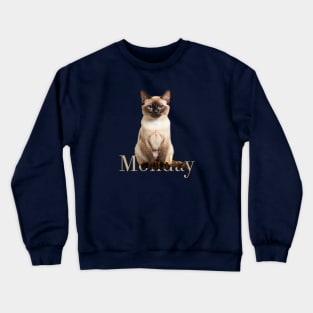 Monday cat (the week is starting...) Crewneck Sweatshirt